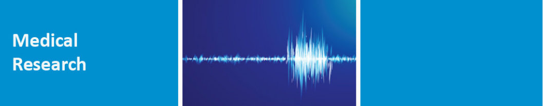 Medical Research banner with sound wave pic